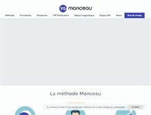 Tablet Screenshot of monceau-langues.fr